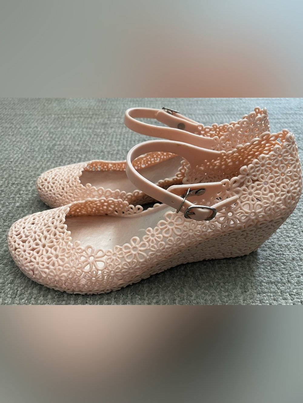 MELISSA + VIVIENNE WESTWOOD Anglomania Women's Blush Pink Wedge Sandals - Picture 3 of 13